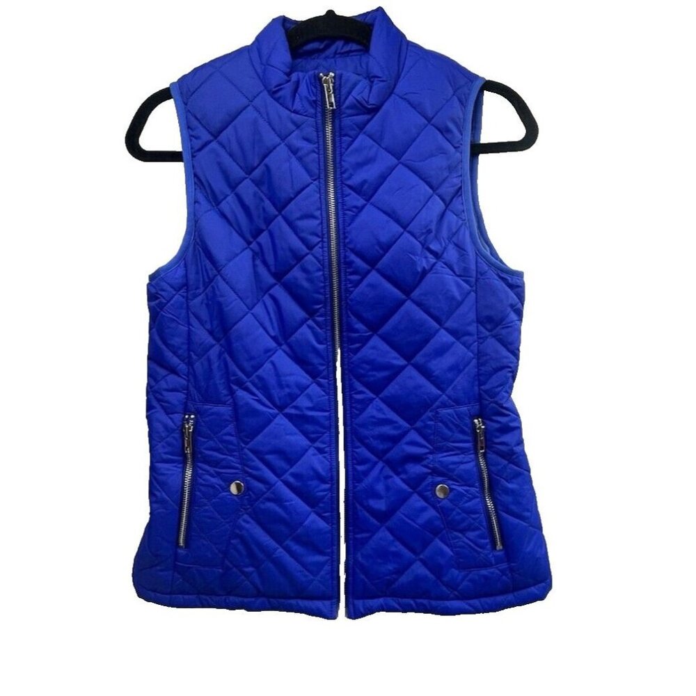 Allegra K Women's Puffer Vest Stand Collar Lightweight Gilet Quited Size Small